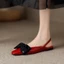 Giày sandal mũi nhọn thời trang dành cho nữ mùa hè dây đeo lưng đa năng gót thấp đế phẳng già