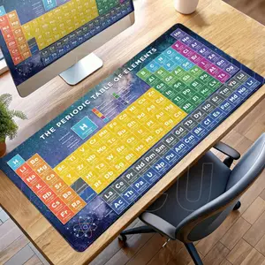 Bảng tuần hoàn các yếu tố Miếng lót chuột Bàn phím chơi game lớn Bàn di chuột có cạnh khâu Đế cao su chống trượt Văn phòng PC để bàn Thảm