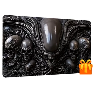 Thảm chơi Xenomorph ngoài hành tinh 24X14 Inch có đế cao su chống trượt và viền khâu, lý tưởng cho máy tính để bàn Rpgs, Tcgs và Ccgs. Một mảnh trang trí tuyệt vời cho những người yêu thích tưởng tượng