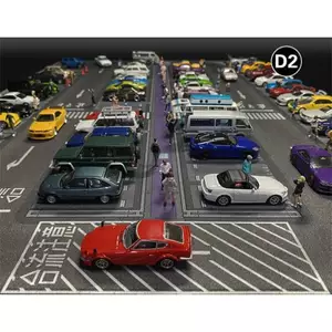 2026 Mới Tỉ Lệ 1: 64 Thảm Ô Tô Đường Cảnh Phụ Kiện Đường Phố Nhật Bản Đỗ Xe Cho Xe Diecast Đồ Chơi Hiển Thị Miếng Lót Chuột Hiển Thị (Chỉ Mousepad)