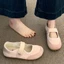 Giày huấn luyện đạo đức Velcro thoáng khí Giày trắng đế phẳng phổ biến dành cho phụ nữ mang t