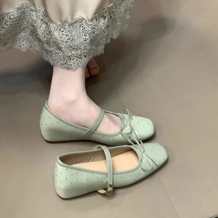 Giày đơn nơ nữ đi làm thắt nơ khí chất bên trong tăng chiều cao 5cm đa năng, nhẹ nhàng và nhỏ gọn G