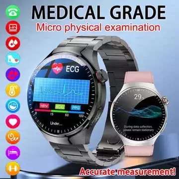Đồng hồ thông minh đường huyết, axit uric, mỡ máu, điện tâm đồ (ECG) + PPG, đo huyết áp, gọi Bluetooth, theo dõi sức kh