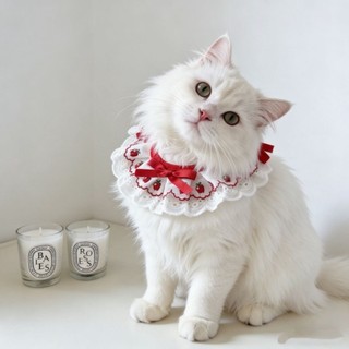 [Hàng có sẵn] Khăn nước bọt dâu tây dễ thương Yếm chó 2-10kg