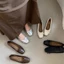 Retro Mũi Vuông Slip-On Granny Giày Nữ Đế Bằng Pháp Nhẹ Nhàng Cổ Tích Buổi Tối Làn Gió Nông M