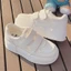 Phiên bản Hàn Quốc của giày thể thao Velcro màu trắng đơn giản cao cấp dành cho nữ, giày trắn