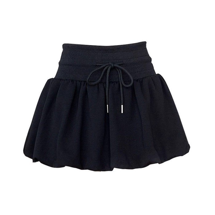 Váy nụ hoa, váy ôm, váy tutu dây rút co giãn thông thường, váy mini thể thao