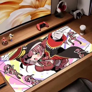 Anime Kawaii Cô Gái Hololive Houshou Marine Mousepad Để Bàn Thảm Laptop Văn Phòng Cao Su Để Bàn Thảm PC Thảm Chuột Miếng Lót Bàn Phím Tablepad