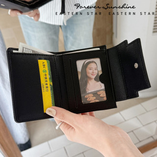 Monicoo Xiaohongshu Khóa Bạc Nữ Ví Đựng Tiền Xu Nhỏ Khe Cắm Thẻ Ví Cao Cấp