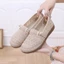 Giày Vải Mới Giày Nữ Vải Lanh Xuân Hè Giày Ngư Dân Giày Lười Slip-on Đế Mềm Giày Thường Giày