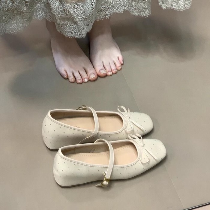 Giày đơn nơ nữ đi làm thắt nơ khí chất bên trong tăng chiều cao 5cm đa năng, nhẹ nhàng và nhỏ gọn G