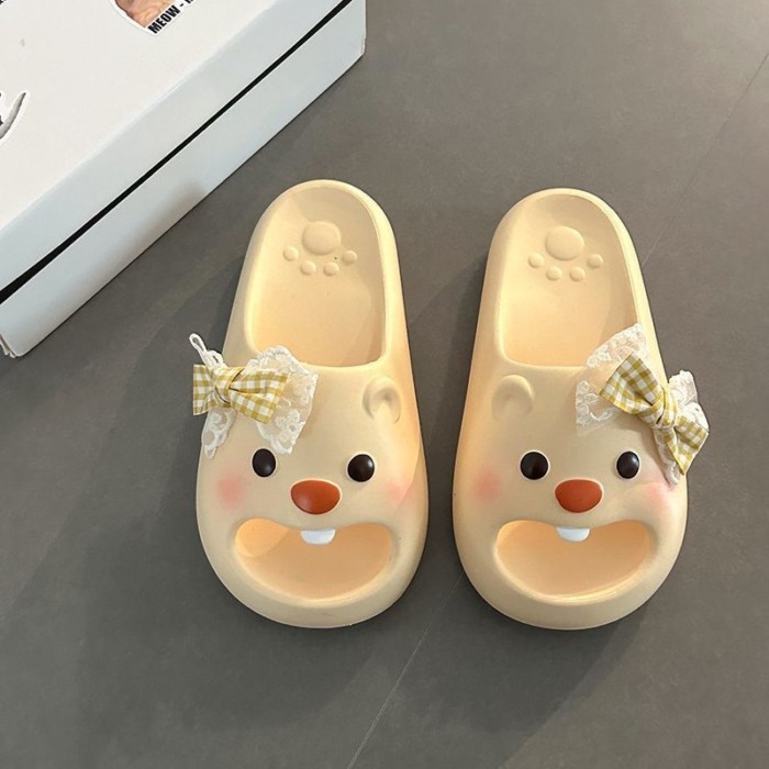 Little Beaver Sandal Dép Bé Gái Nhà Mùa Hè Mới Hoạt Hình Nhẹ Đế Mềm Dép Đi Trong Nhà