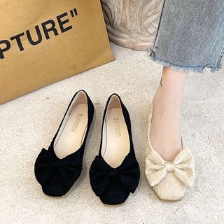 Giày Doudou cho nữ phong cách Hàn Quốc đế phẳng chống trượt nhẹ nhàng giày nữ đế mềm một bước