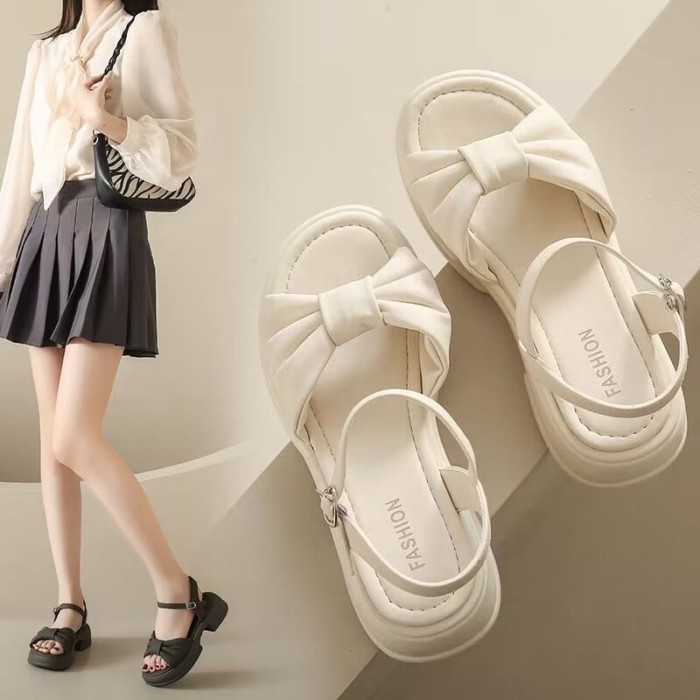 Mùa Hè Mới Áo Khoác Ngoài Gót Dày Đế Dày Chống Trơn Trượt Giày Đi Biển Đa Năng Tiên Phong Thủy K