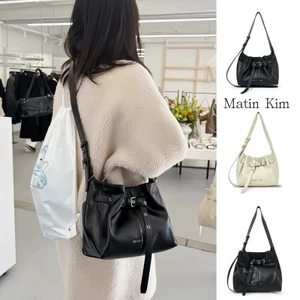 Mới Hàn Quốc matinkim Xô Túi Đeo Ngang Xếp Ly Dung Tích Lớn mk Túi Xe Máy Một Vai Đeo Ngang Nhỏ Đi Lại Túi