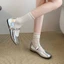 Cô Gái Ballet Một Khóa Flat Giày Ba Lê Bên Trong Tăng Chiều Cao Giày Đơn Mũi Vuông Đầu Xuân P