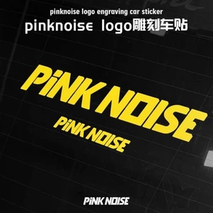 pinknoise Nhãn dán ô tô logo Nhãn dán ô tô màu vàng Thân cửa sổ Xe điện Kính trang trí máy tính