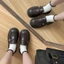 Giày da đế bệt phong cách Anh cho nữ, giày lười đế mềm đa năng phong cách retro, giày đơn pho
