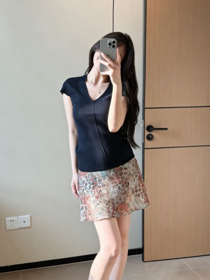 Váy Đuôi Cá Chữ A Retro Xanh Da Báo, Thời Trang Mùa Hè Cao Cấp