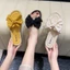 Dép sandal thiết kế cao cấp dành cho nữ thời trang thắt nơ đi chơi niche giày đi biển một chữ