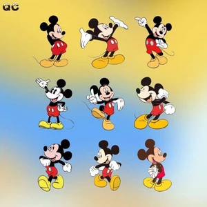 Chuột Mickey Hoạt Hình Anime Dán Tủ Lạnh Trang Trí Dán Chống Thấm Nước Vệ Sinh Phòng Tắm Kính Tự Dính Dán