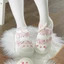 cao cấp gấu mâm xôi giày canvas trắng nữ đế dày lo giày ngón chân cái giày bánh mì lolita già