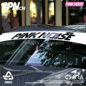 Nhãn dán xe hơi pinknoise Nhãn dán kính chắn gió phía trước tiếng ồn jdm Nhãn dán Headstop Nhãn dán xe hơi Nhãn dán biểu ngữ giấy Indenter