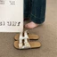 Dép Birkenstock kiểu Pháp dành cho nữ mặc mùa hè kiểu dáng mới, cao cấp và đẹp, có váy, sanda