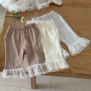 Quần bé gái Mùa hè Quần mỏng băng lụa Quần bé gái thời trang ren mát lạnh Loại A
