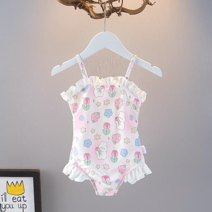 Đồ Bơi Trẻ Em Bé Gái Mùa Hè Áo Bơi Bé Gái Dễ Thương Bikini Bé Bơi 1 Dây Treo Đồ Bơi Cho Bé