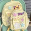 Campus Sweet Hot Girl Sữa Ngôi Sao Vàng Schoolbag Màu Hồng Và Trắng Màu Sắc Tương Phản Họa Ti