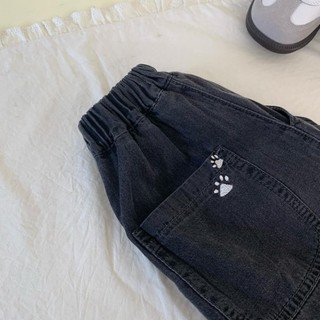 Quần dài denim bé trai mùa hè trẻ em quần mềm mại phong cách Hàn Quốc quần rộng rãi cho bé đẹp trai