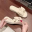 Cổ Tích Nhẹ Sang Trọng Đế Dày Dép Mùa Hè Phong Cách Mới Nơ Nhỏ Thơm Chống Trơn Trượt Dép Đi B