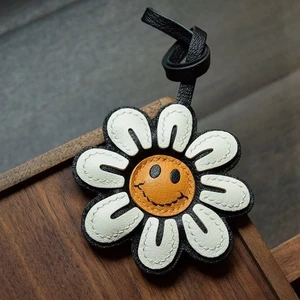 Túi da hướng dương mới quyến rũ, Mặt dây da, Móc khóa ô tô, Phụ kiện thích hợp thời trang