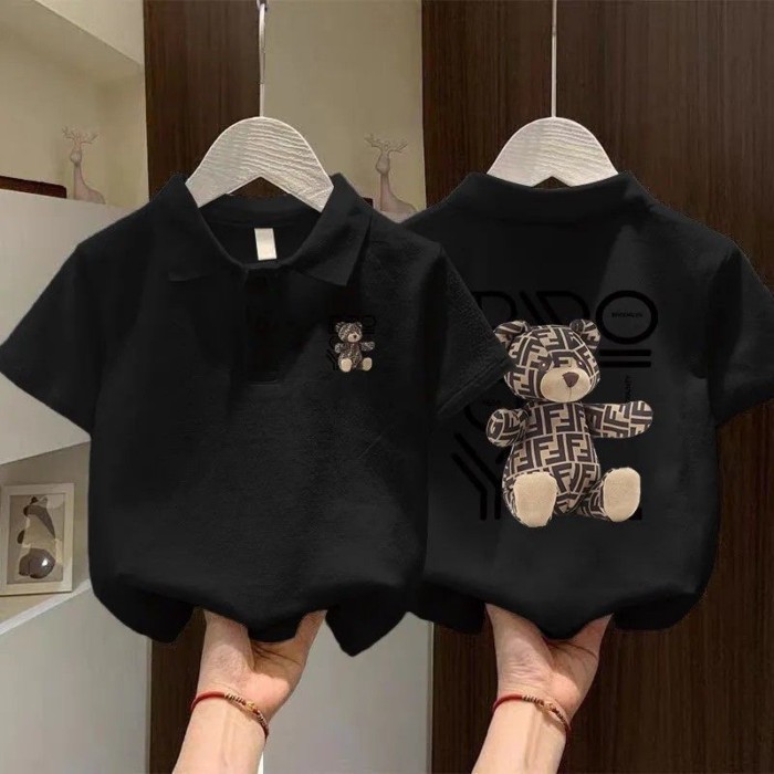 Áo trẻ em nửa tay vừa và lớn cho trẻ em Áo sơ mi POLO mùa hè ve áo trẻ em quần áo ngắn tay th