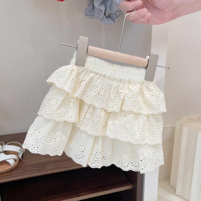 Quần short cotton thân thiện với da bé gái Quần ren bé gái nóng bỏng