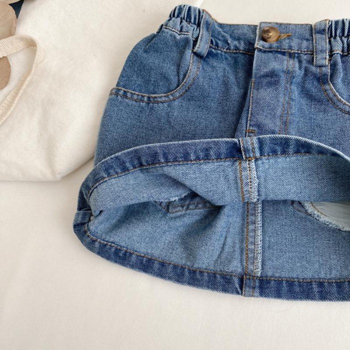 Váy Denim Bé Gái Phong Cách Mới Váy Chữ A Thời Trang Mùa Hè Cho Trẻ Em