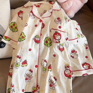 Bộ Đồ Ngủ Bé Gái Cloud Cotton Big Kids Cho Bé Thời Trang Ve Áo Ngắn Tay Dễ Thương Quần Short
