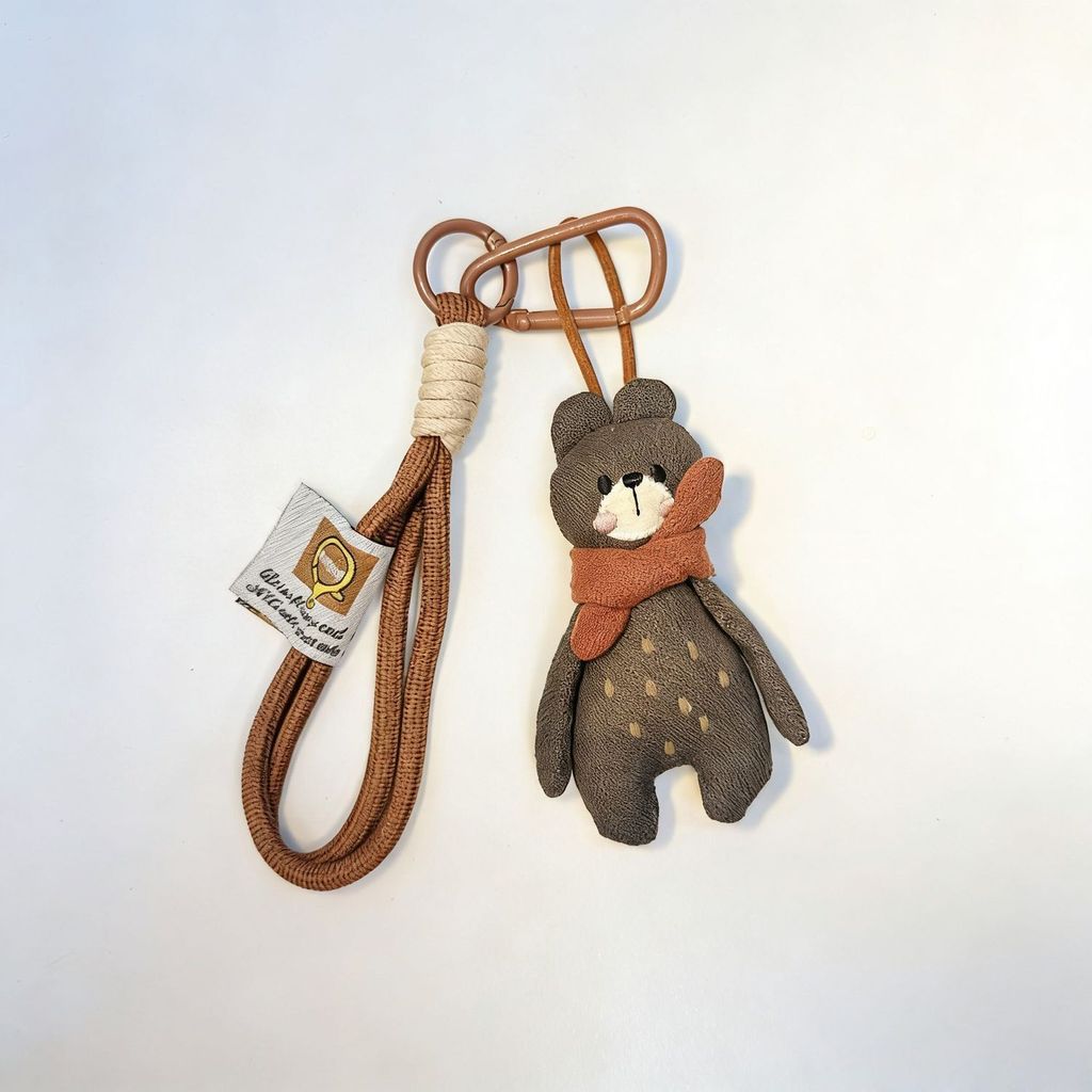 Dễ Thương Phong Cách Mới Vải Handmade Gấu ins Túi Mặt Dây Chuyền Hoa Nhỏ Nữ Quà Tặng Mặt Dây Chuyền Sinh Viên Ba Lô Móc Khóa