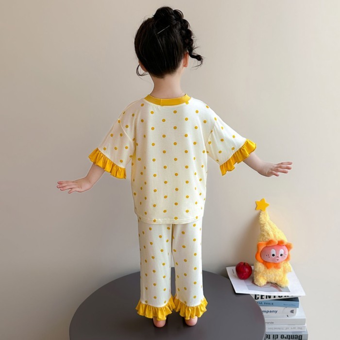 Bộ Đồ Ngủ Bé Gái Bộ Mới Bé Gái Băng Lụa Mỏng Hoạt Hình Điều Hòa Không Khí Phù Hợp Với Trẻ Em
