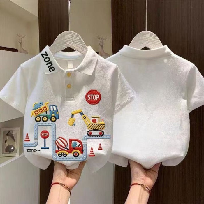 Áo polo trẻ em tay ngắn mùa hè trẻ em thương hiệu Hàn Quốc Áo thun Ultraman thời trang cho bé