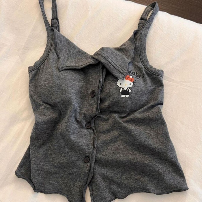 Áo vest phong cách Mỹ có đệm ngực, bộ đồ giảm béo mùa hè mới, bộ đồ ngủ mặc nhà lười