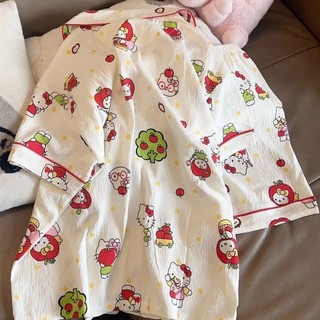 Bộ Đồ Ngủ Bé Gái Cloud Cotton Big Kids Cho Bé Thời Trang Ve Áo Ngắn Tay Dễ Thương Quần Short