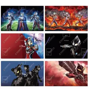 Ultraman Series 600x350mm Thẻ giao dịch Trò chơi Playmat Ultraman TIGA Ultraman Zero 2mm Khâu cạnh Thẻ Lưới Cao Su Bảng trò chơi Thảm