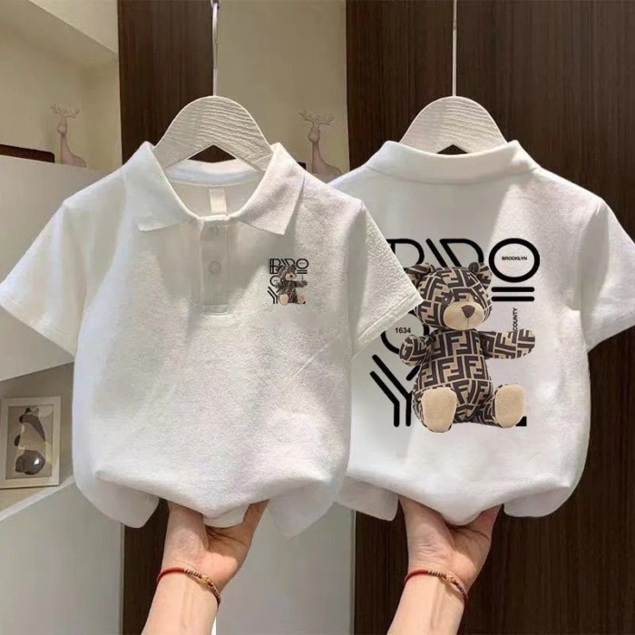 Áo trẻ em nửa tay vừa và lớn cho trẻ em Áo sơ mi POLO mùa hè ve áo trẻ em quần áo ngắn tay th