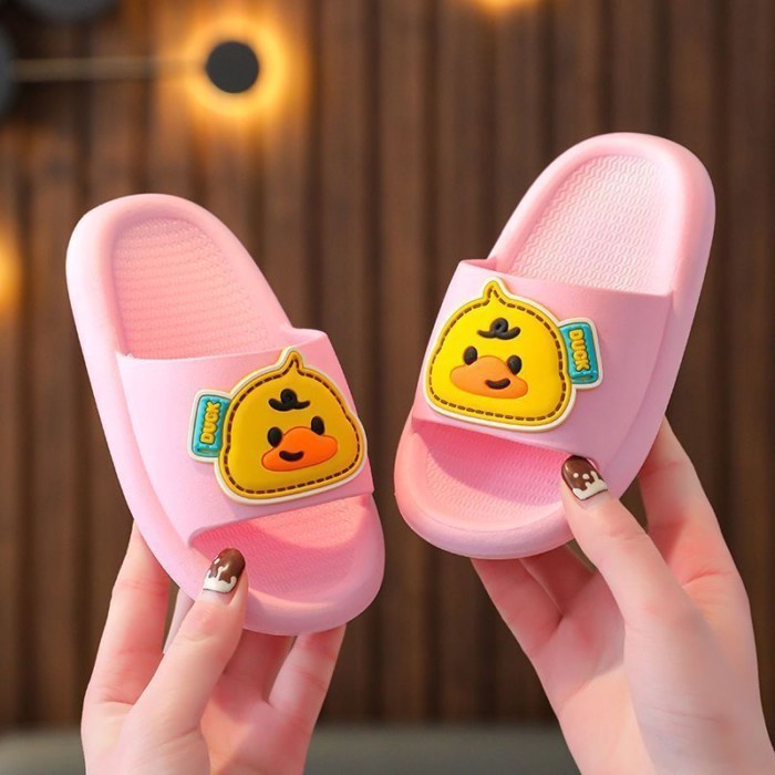 Vịt Vàng Vui Nhộn Dép Trẻ Em Lớn Và Vừa Trẻ Em Dễ Thương Hoạt Hình Cho Bé Chống Trơn Trượt Đế