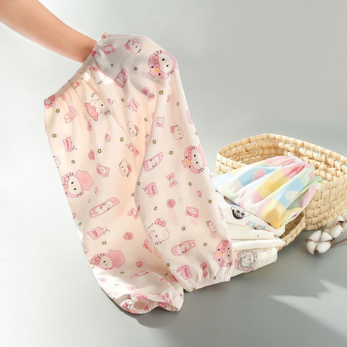 Trẻ Em Mùa Hè Quần Cotton Chống Muỗi Quần Mỏng Thoáng Khí Cho Bé Quần Thường Ngày Nữ Ống Rộng-
