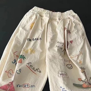 Quần trẻ em  quần chống muỗi mỏng mùa hè, quần áo trẻ em phong cách Hàn Quốc mới, quần dài in