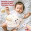 Hỗ trợ giấc ngủ cho trẻ sơ sinh Đồ chơi thỏ gấu sang trọng có nút bấm làm dịu và làm nóng đậu đỏ cho bé gái và bé trai