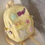 Campus Sweet Hot Girl Sữa Ngôi Sao Vàng Schoolbag Màu Hồng Và Trắng Màu Sắc Tương Phản Họa Ti